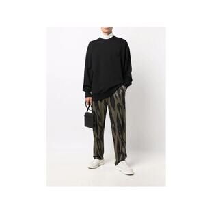 Kenzo Men Tiger-Print Track Pants Forest Green Size M